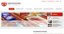 Desktop Screenshot of abcertification-sa.org